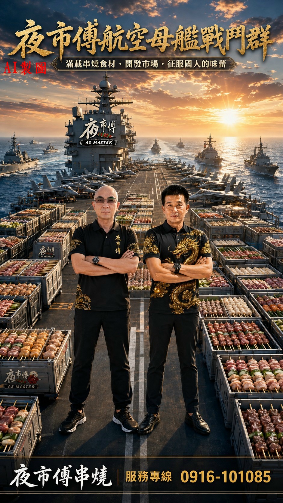 夜市傅串燒食材品牌AI圖片行銷案例|松濤食品