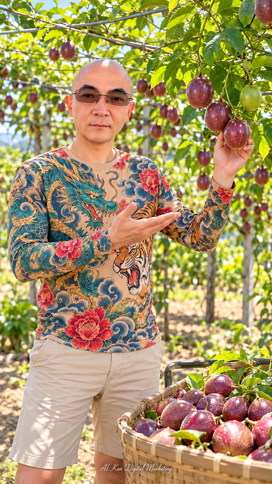 Taiwan passion fruit visual featured in the AI Ken fruit introduction
