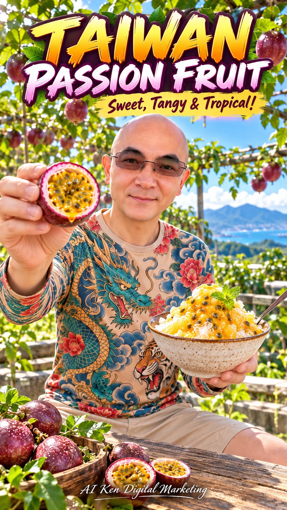 Taiwan passion fruit introduction by AI Ken Digital Marketing