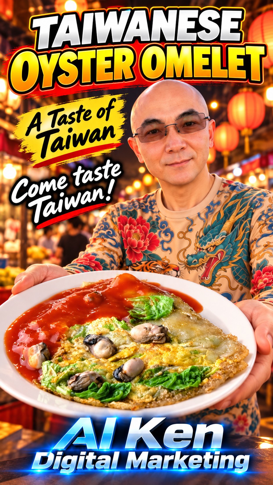 Taiwanese oyster omelet featured in our Taste of Taiwan food introduction