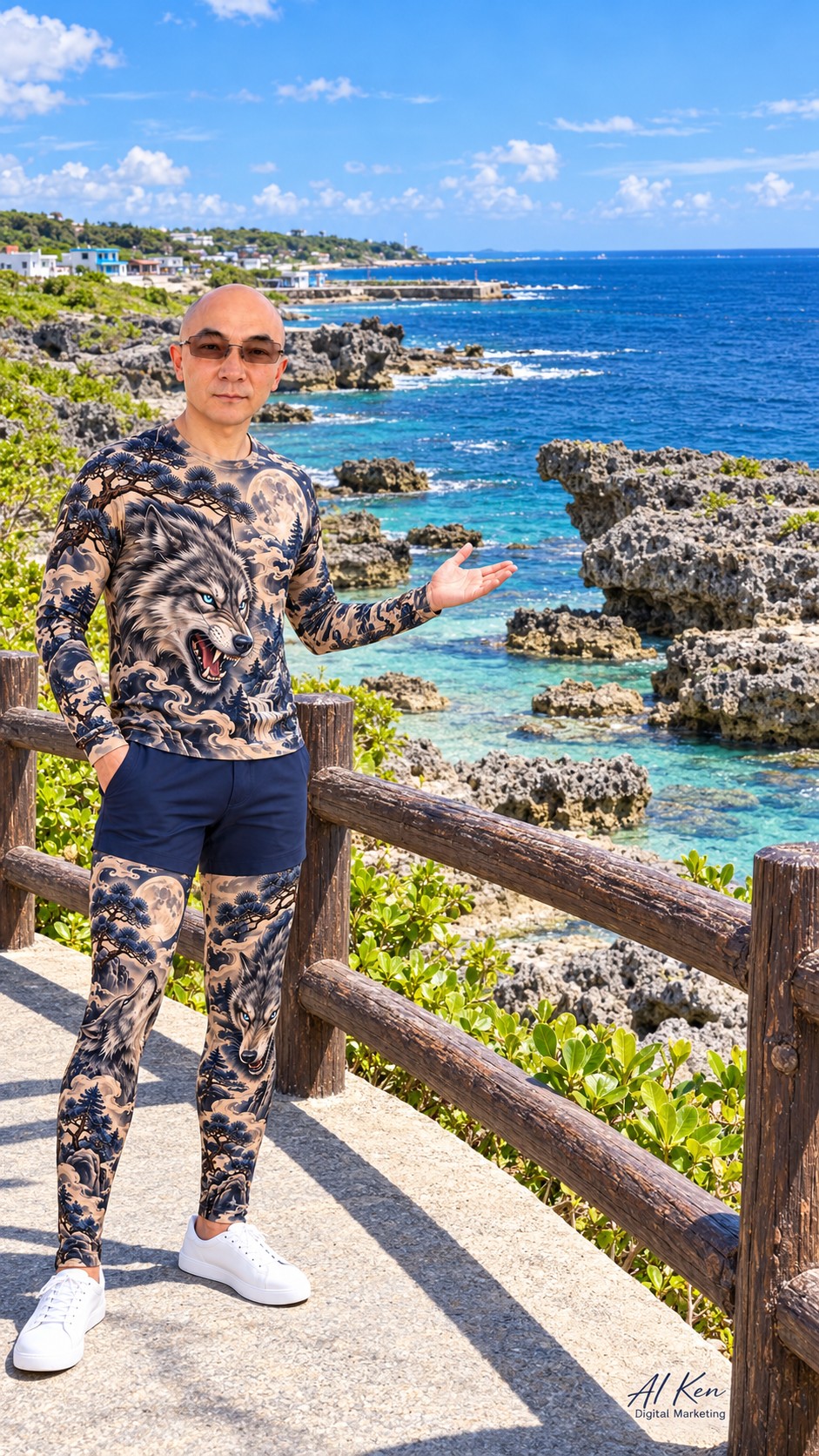 Donggang bluefin tuna and Xiaoliuqiu food-and-travel campaign image with AI Ken