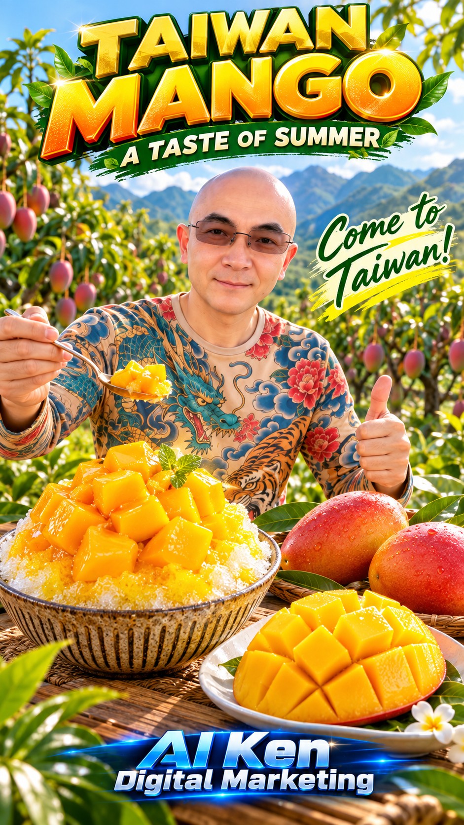 Taiwan mango showcase featuring AI Ken