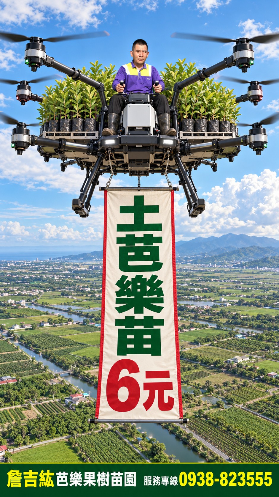 土芭樂苗6元北部果農大量購苗宣傳