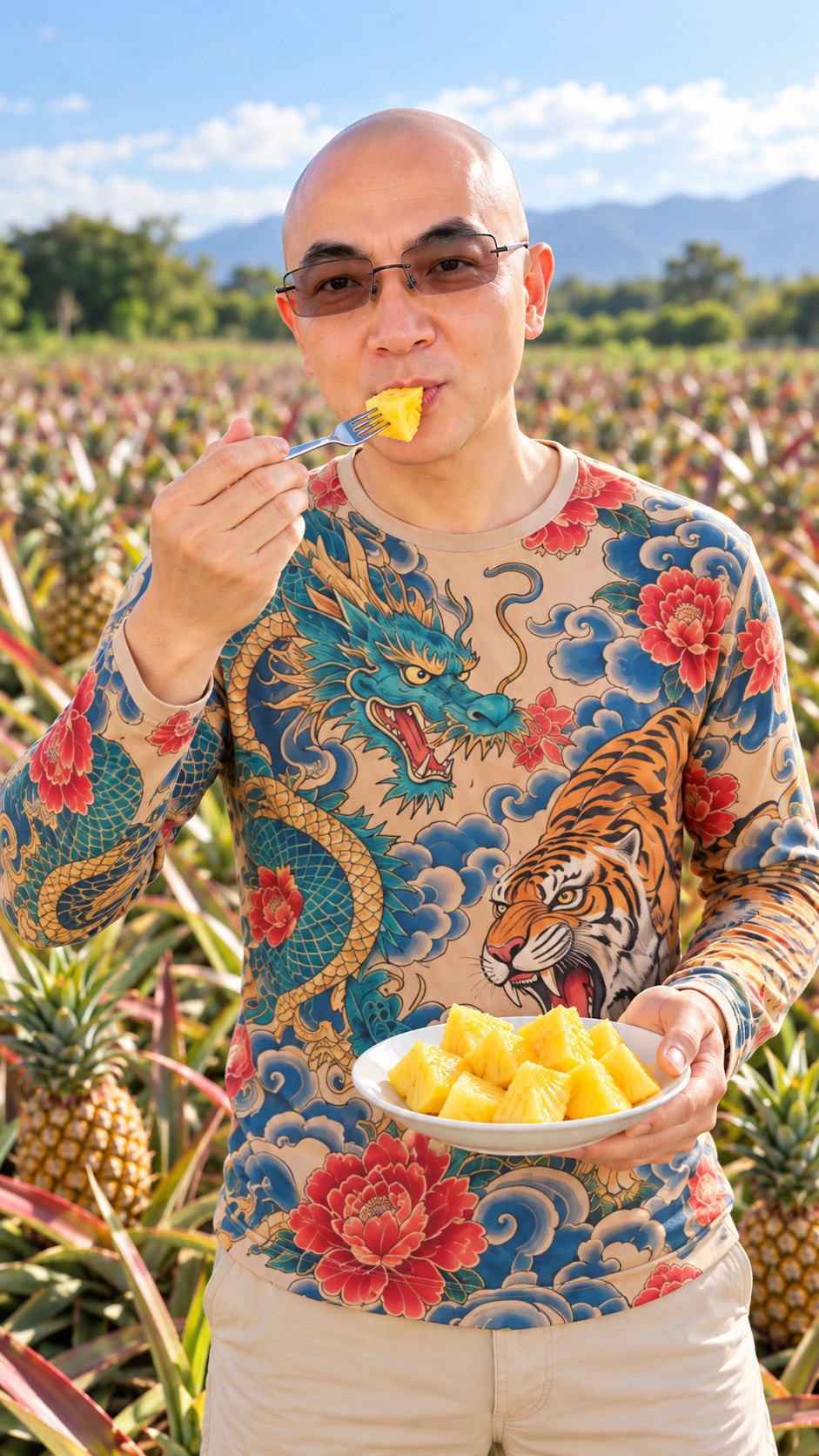 Taiwan pineapple promotional image by AI Ken Digital Marketing