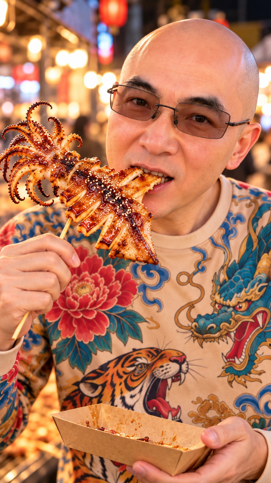 Taiwan grilled squid tasting artwork from the Taste of Taiwan series